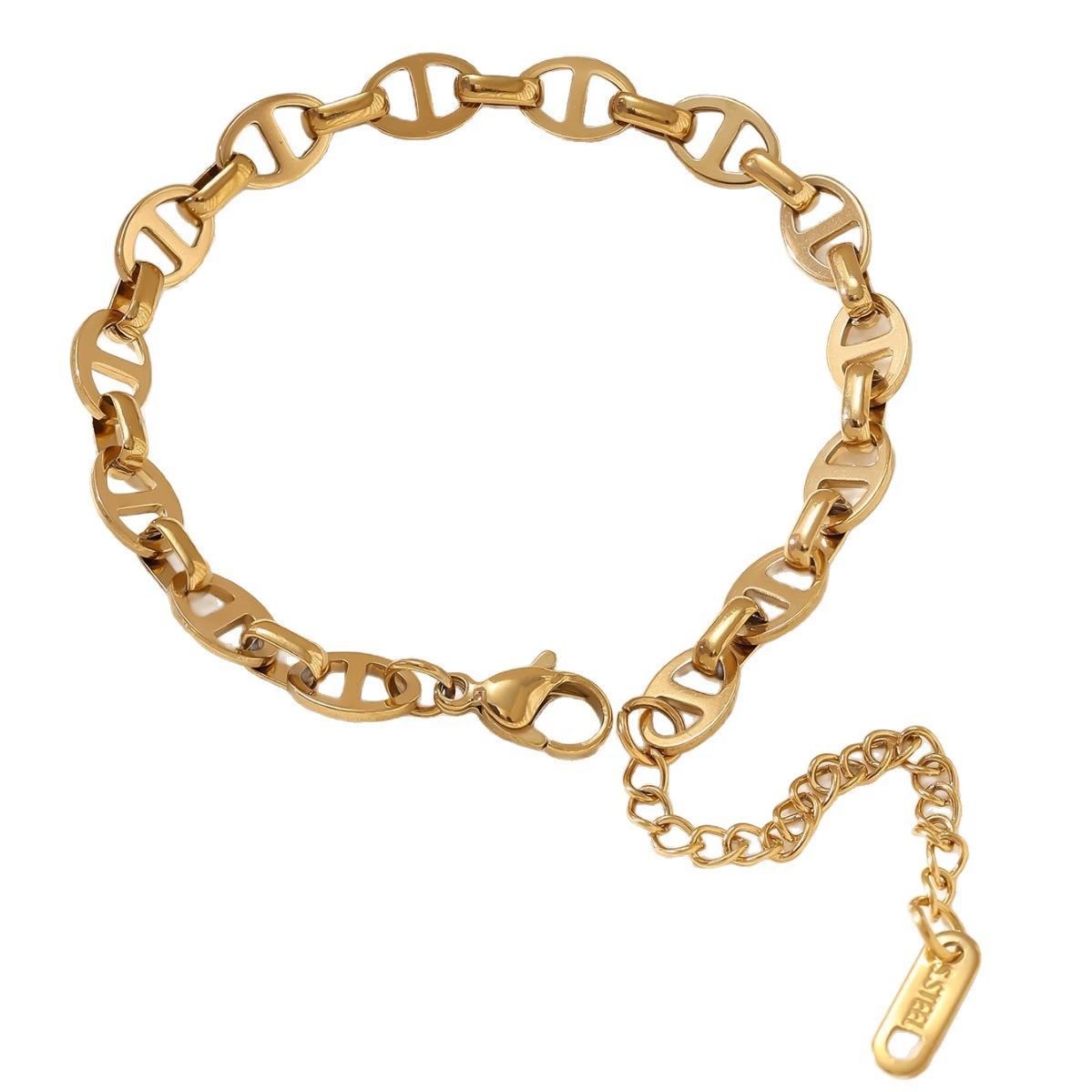 豚鼻アンカーチェーン ブレスレット ステンレス 18K PVD ユニセックス