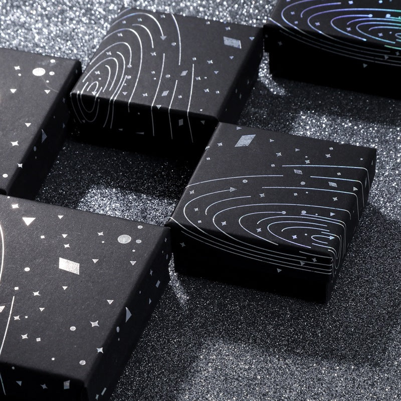 星空箔押しアクセサリーボックス 黒