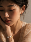 槌目 バロックパール ブレスレット 316Lサージカルステンレス 18K PVD 軽量